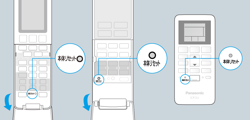 パナソニックエアコンリセットボタン