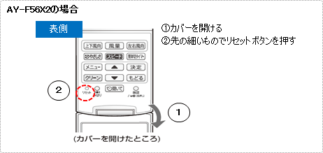 シャープエアコンリセットボタン