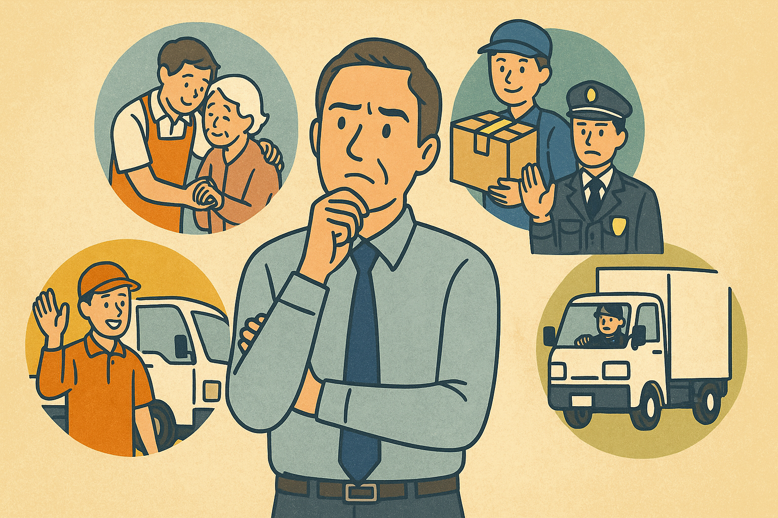 40代男性が資格なしで採用されやすい職種とその理由