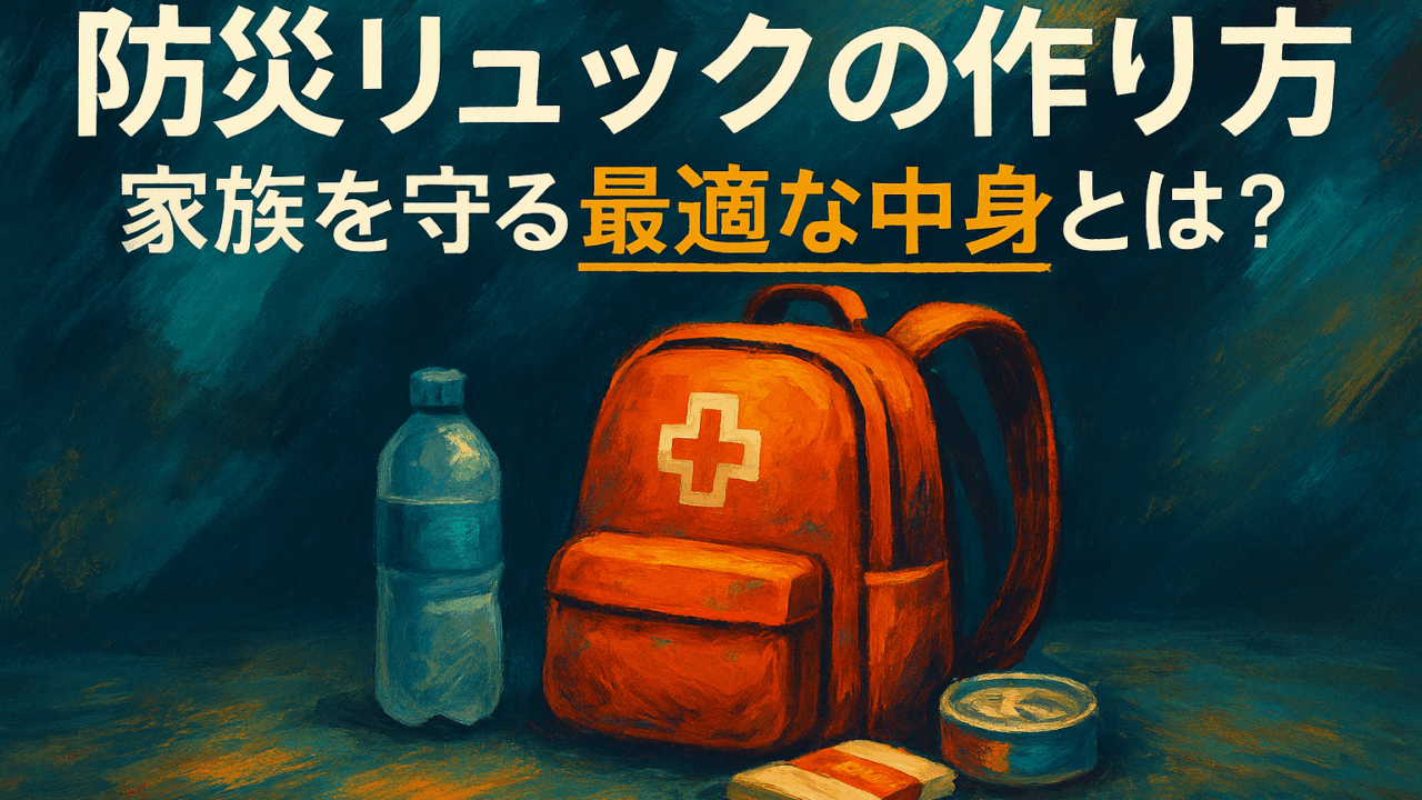 防災リュックの作り方｜家族を守る最適な中身とは？
