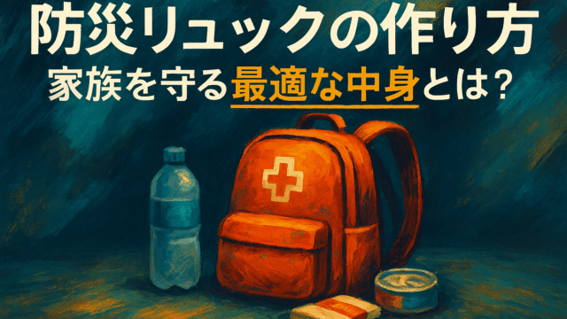 防災リュックの作り方｜家族を守る最適な中身とは？