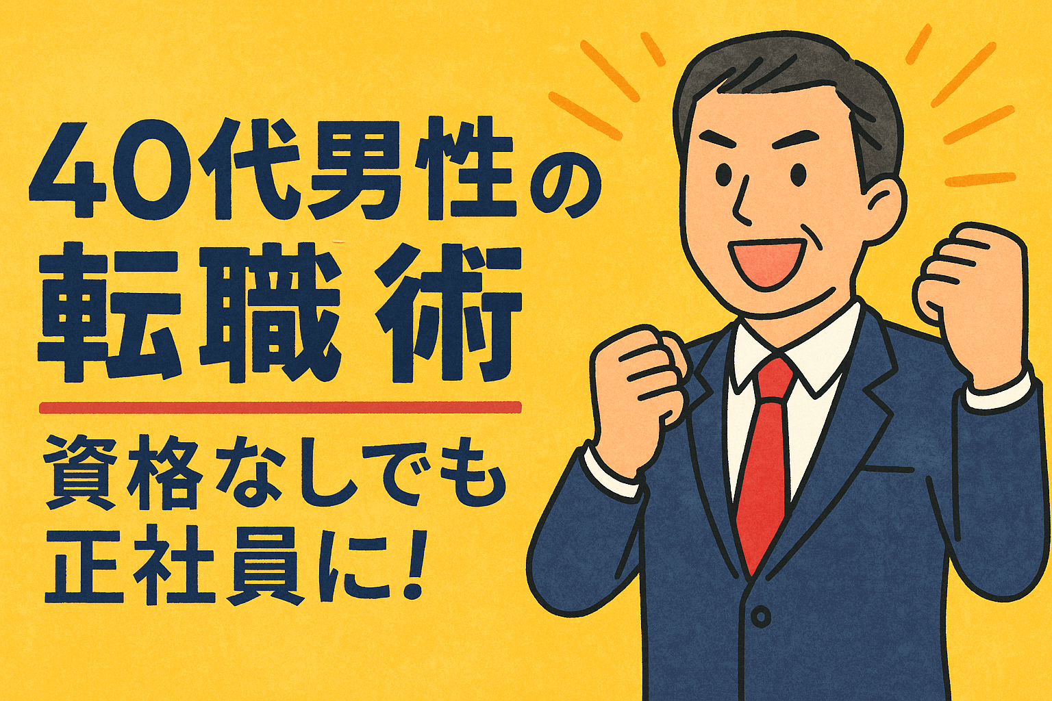 40代男性の転職術｜資格なしでも正社員に！