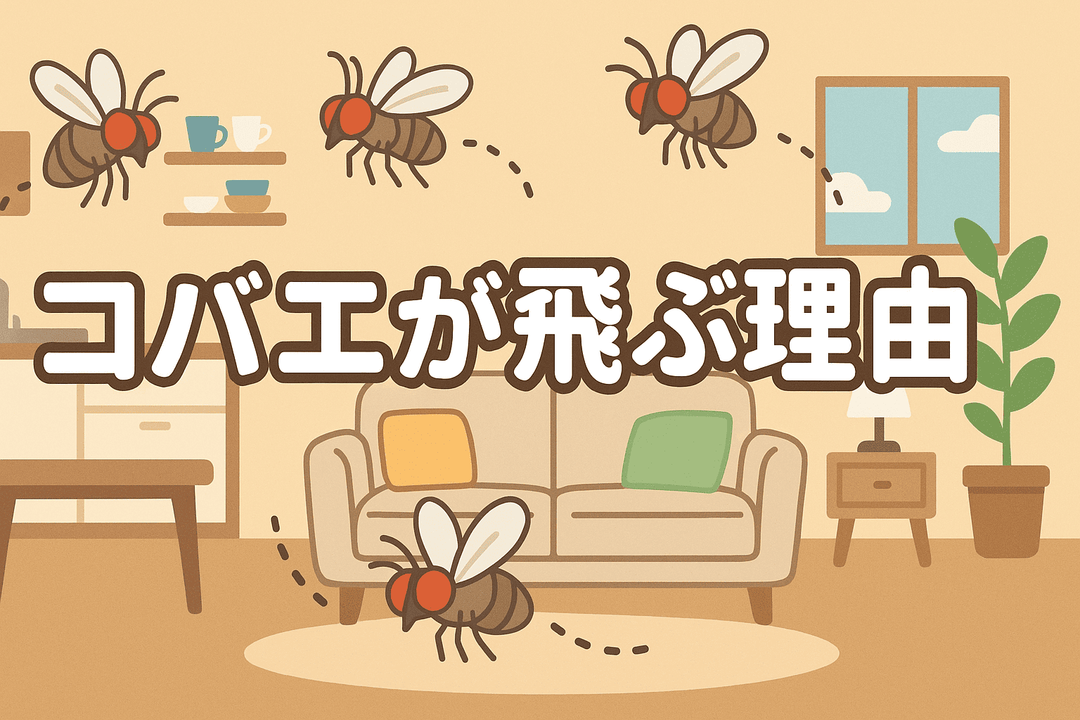 部屋にコバエがいる理由と撃退＆予防法