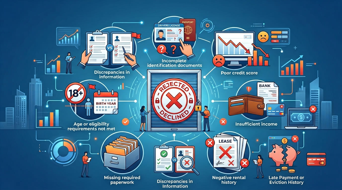 トランクルームの審査に落ちた7つの理由|なぜ断られるのか