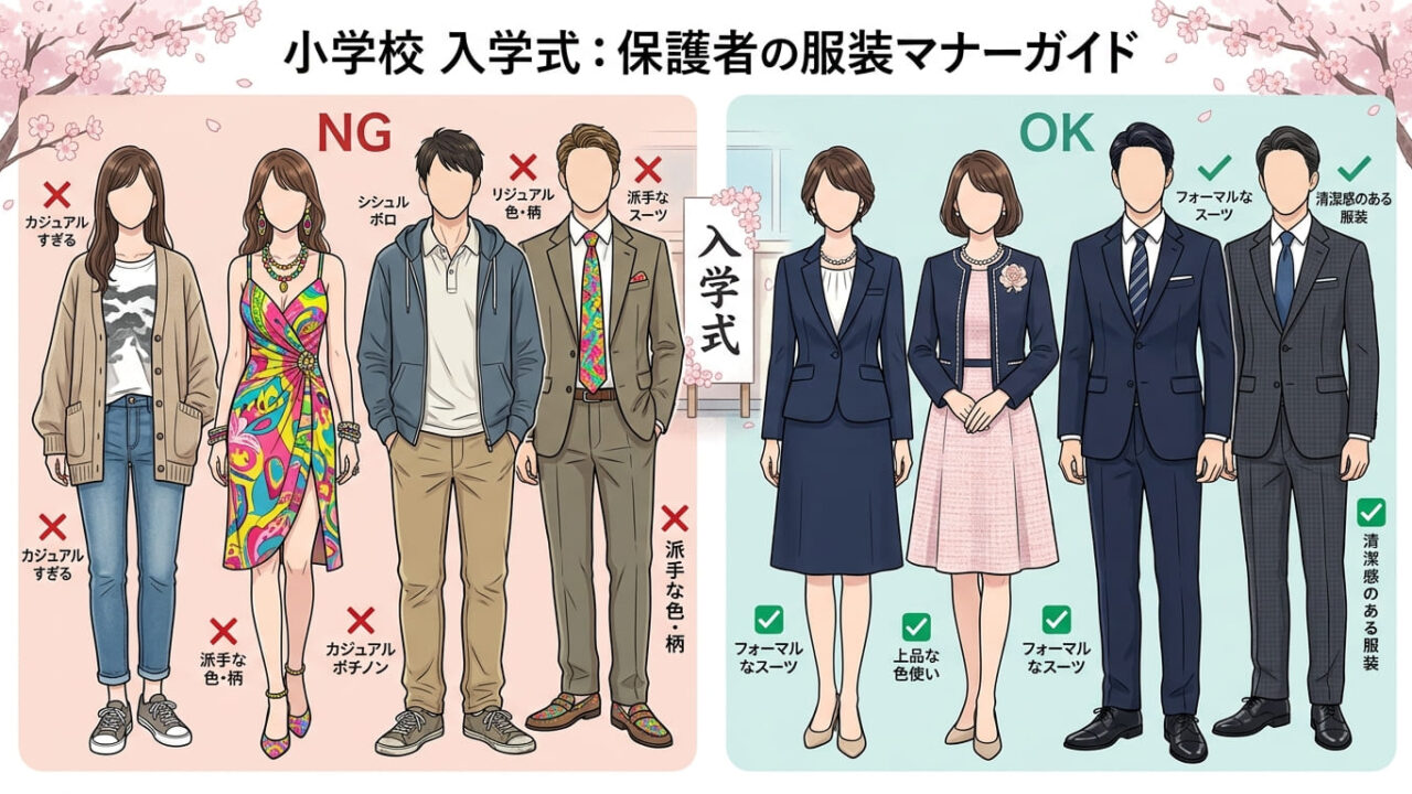 入学式の服装で「ありえない」と思われないために|母親・父親別NG例と正解コーデ完全ガイド