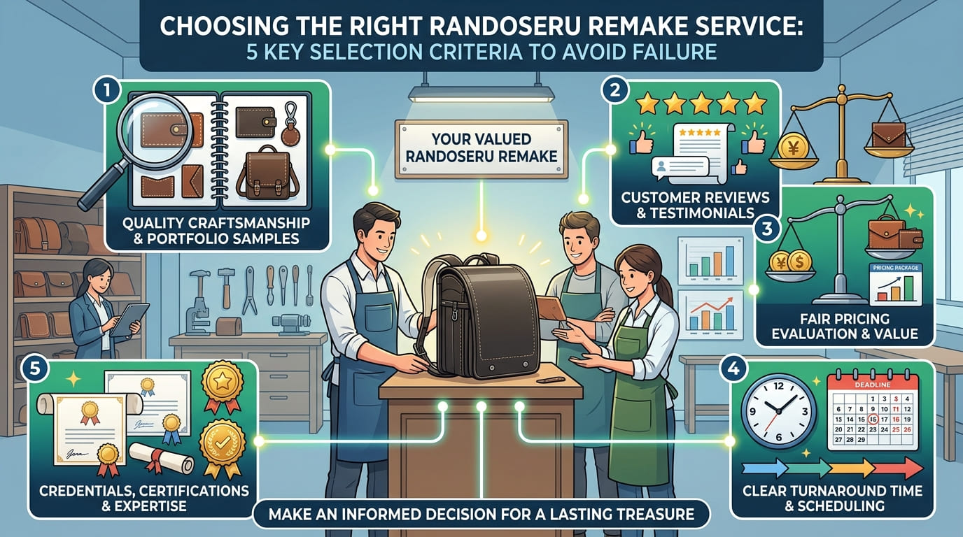 失敗しないランドセルリメイク業者の選び方|5つの重要ポイント