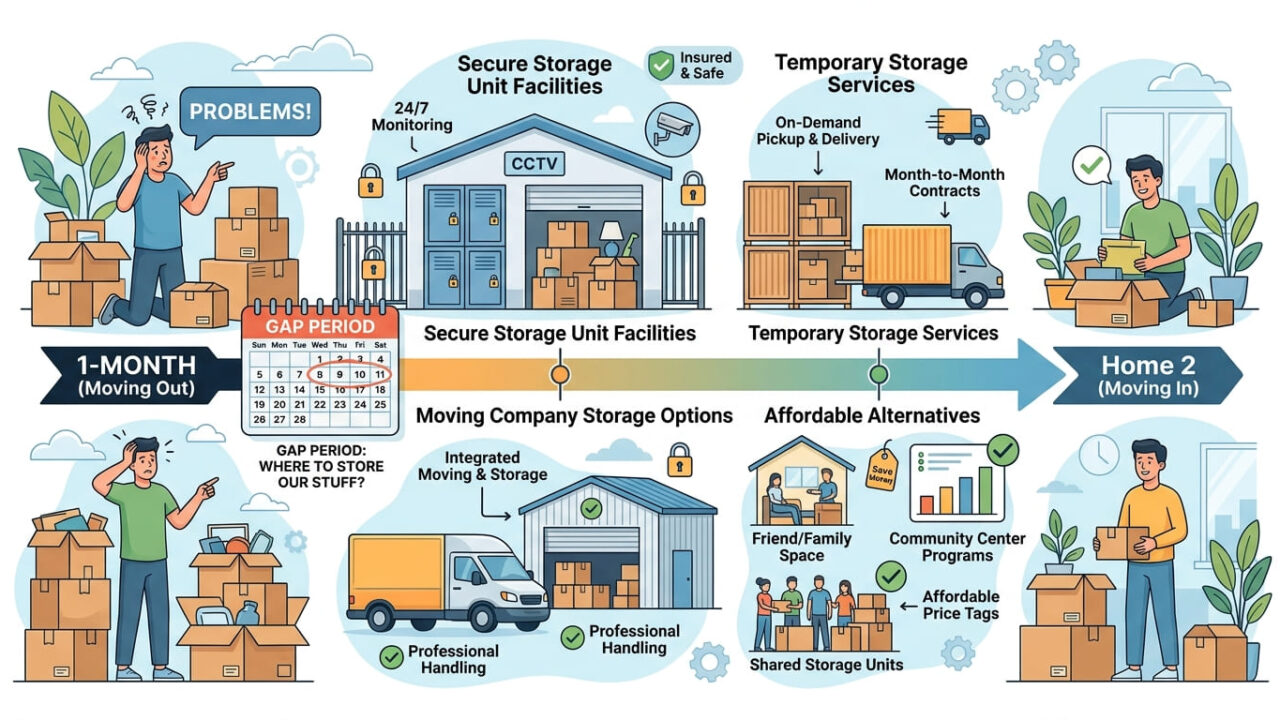 引っ越しの1ヶ月空白期間を解決!荷物預かりの安全で安い方法完全ガイド